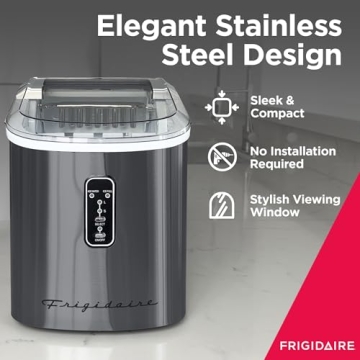 Frigidaire EFIC103 Black Stainless Steel Ice Maker