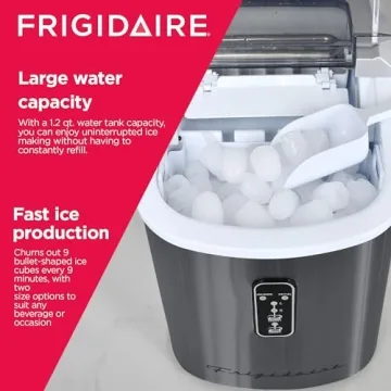 Frigidaire EFIC103 Black Stainless Steel Ice Maker