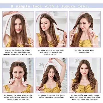 Heatless Curling Rod Silk Headband for Gorgeous Waves