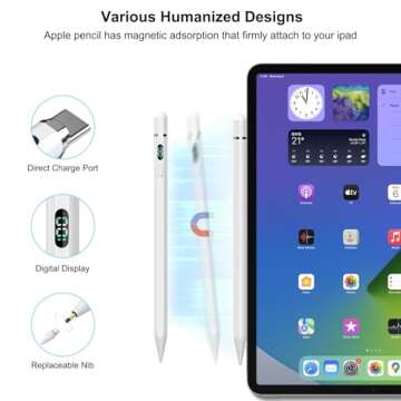 Stylus Pen for iPad - Palm Rejection & USB-C Charging