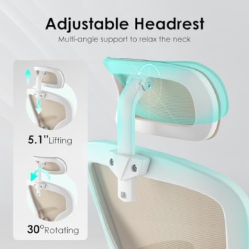 Farini Ergonomic Office Chair with Headrest for Comfort