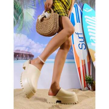 HoEase Women's Cushioned Flatform Casual Sandals