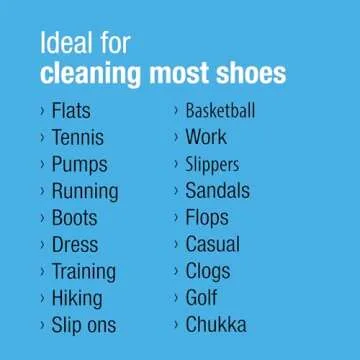 CleanKicks Shoe Cleaning Kit - Footwear Cleaner for Sneakers, Boots, Cleats, and Many Other Shoe Types - (4 Ounce Bottle and Brush). Packaging May Vary Between Green and Blue.