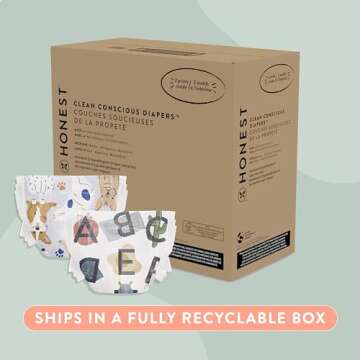 The Honest Company Clean Conscious Diapers | Plant-Based, Sustainable | All The Letters + It's a Paw...