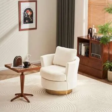 Lakifun Velvet Swivel Barrel Chair Set - Elegant Comfort