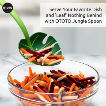 OTOTO Jungle Spoon Monstera Ladle - BPA-Free Kitchen Spoon High Heat Resistant Nylon Spoon for Cooking for Nonstick Cookware Kitchen Tools & Utensils, Casserole Spoon