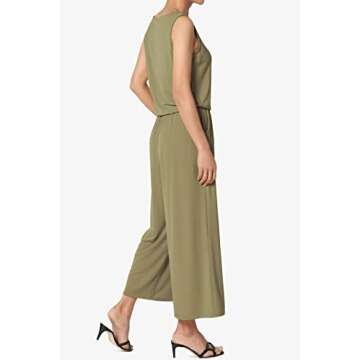 TheMogan S~3X Sleeveless Scoop Neck Pocket Crop Wide Leg Culotte Jumpsuit