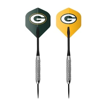 Imperial Green Bay Packers Wooden Dartboard Cabinet Set