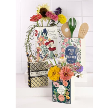 Book-Shaped Ceramic Vases Bundle - Great Gatsby & Pride and Prejudice