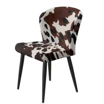 Psesaysky Cow Bar Stool Seat Covers - Washable & Customizable Slipcovers