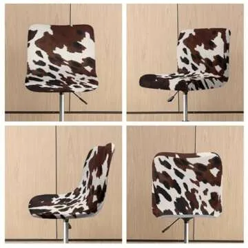Stylish Psesaysky Cow Bar Stool Seat Covers for Protection