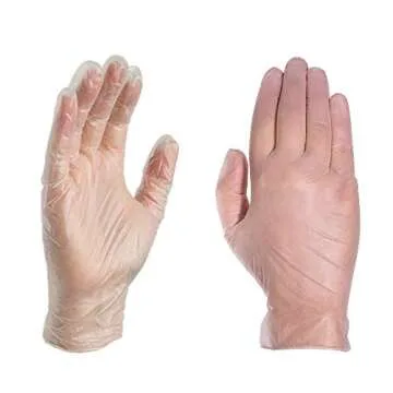 X3 Clear Vinyl Disposable Industrial Gloves, 3 Mil, Latex & Powder-Free, Food-Safe, Non-Sterile, Smooth, Small, Box of 100