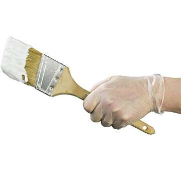 X3 Clear Vinyl Disposable Industrial Gloves, 3 Mil, Latex & Powder-Free, Food-Safe, Non-Sterile, Smooth, Small, Box of 100