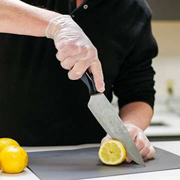 X3 Clear Vinyl Disposable Industrial Gloves, 3 Mil, Latex & Powder-Free, Food-Safe, Non-Sterile, Smooth, Small, Box of 100