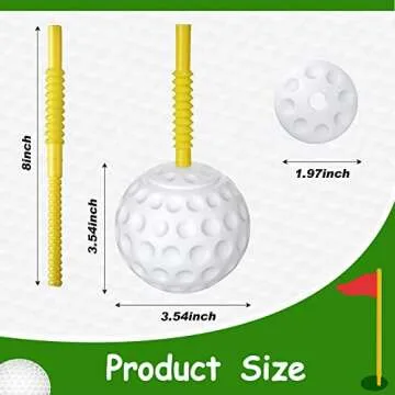 ZHURUININ 12 Pcs Golf Ball Cups 14 oz Golf Party Decorations Plastic Golf Party Favors Golf Decorati...