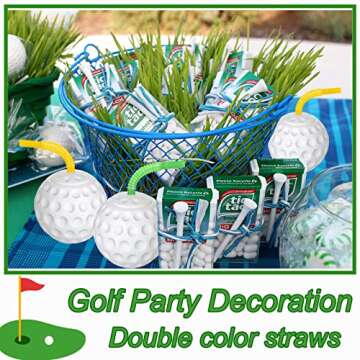 ZHURUININ 12 Pcs Golf Ball Cups 14 oz Golf Party Decorations Plastic Golf Party Favors Golf Decorations for Party Golf Party Supplies for Kids Drinking Golf Themed Birthday Parties