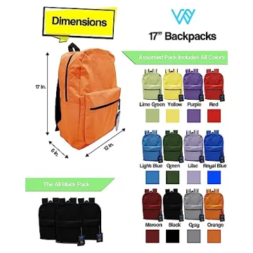 48 Pack Backpacks - Bulk Zippered Bags for Any Occasion