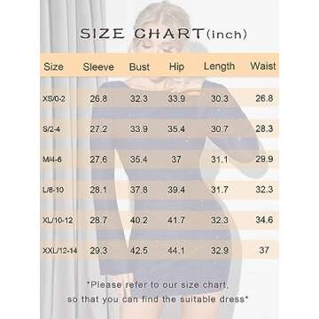 EYNMIN Women's Sparkly Sequin Backless Tie Mini Dress Long Sleeve Glitter Bodycon Party Club Dresses Navy S