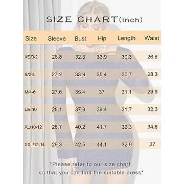 EYNMIN Women's Sparkly Sequin Backless Tie Mini Dress Long Sleeve Glitter Bodycon Party Club Dresses Navy S