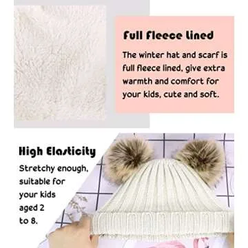 Simplicity Winter Hat Scarf Set for Kids - Warm & Stylish