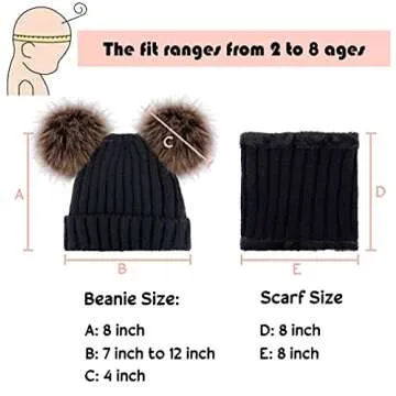 Simplicity Winter Hat Scarf Set for Kids - Warm & Stylish