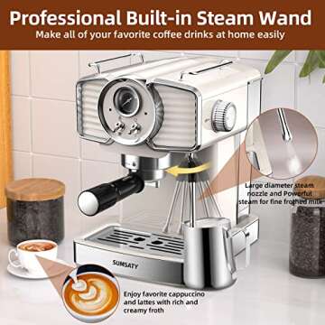 Buy SUMSATY Espresso Machine - Retro 20 Bar Coffee Maker