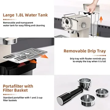 Buy SUMSATY Espresso Machine - Retro 20 Bar Coffee Maker