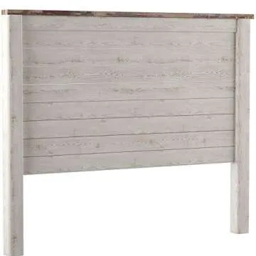 Ashley Willowton Farmhouse Headboard Whitewash - Queen