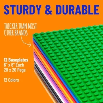 Strictly Briks 12 Pack Stackable Base Plates for Lego