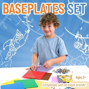 Strictly Briks 12 Pack Stackable Base Plates for Lego