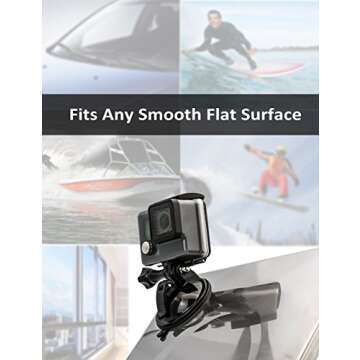 Kolasels 1/4 Thread Car Windshield Camera Mount for Apply GoPro Hero 9/8/7/6/5/4/3+/3/2/1