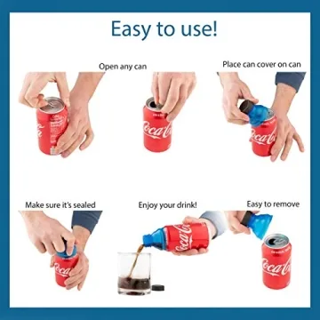 Clear Soda Can Lids 6 Pack Ideal for Sodas and Juices