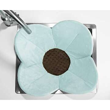 Blooming Bath Poppy Flower Bath Mat for Newborns and Babies