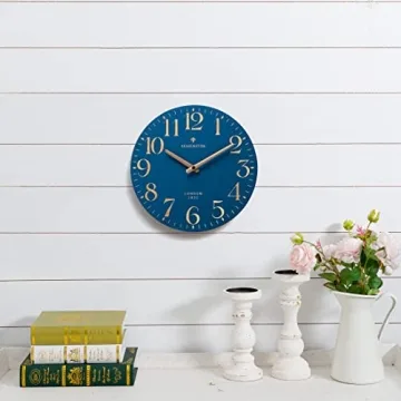 NIKKY HOME Navy Blue Battery Operated Wall Clock