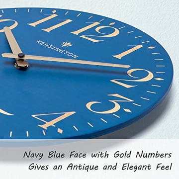 NIKKY HOME Navy Blue Battery Operated Wall Clock