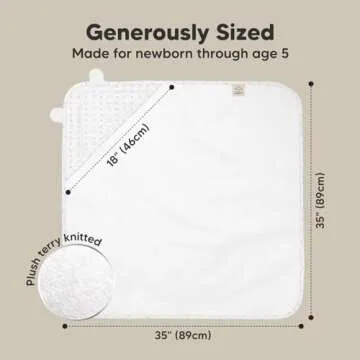 KeaBabies Baby Hooded Towel - Viscose Derived from Bamboo Baby Towel, Toddler Bath Towel, Infant Towels, Large Hooded Towel, Soft Baby Towels with Hood for Girls, Babies, Newborn Boys (KeaStory)