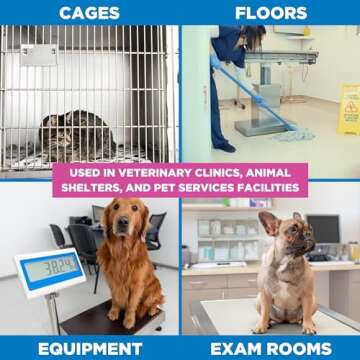 REScue One-Step Disinfectant Cleaner & Deodorizer – For Veterinary Use, Animal Shelters, Pet Foster Homes, Kennels, Litter Box, Pet Grooming Surfaces – Sanitizing Concentrate, 1 Gallon