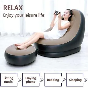 ptlsy Inflatable Lounge Chair for Adults with Pump