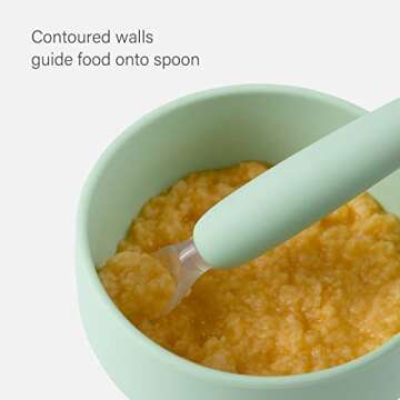 YOOFOREA Platinum Silicone Suction Bowls, 2 PC set for Baby Led Weaning I First Stage Bowls for Todd...