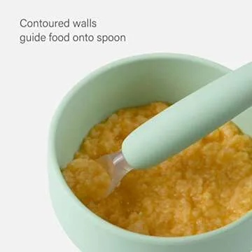 YOOFOREA Platinum Silicone Suction Bowls, 2 PC set for Baby Led Weaning I First Stage Bowls for Todd...