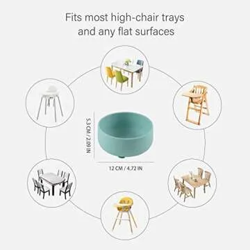 YOOFOREA Platinum Silicone Suction Bowls, 2 PC set for Baby Led Weaning I First Stage Bowls for Toddler Infant Baby I 100% Food Grade Silicone I Dishwasher, Microwave, Oven Safe I BPA BPS PVC Free