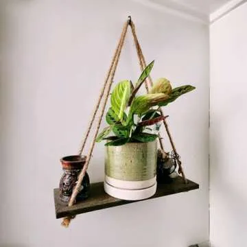 HERDUK 6 Inch Plant Pots, Ceramic Planter Pot with Drainage Hole & Saucer, Indoor/Outdoor Cylinder Round Planter Pot, Green & Beige