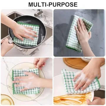 Kitinjoy 8 Pack Cotton Kitchen Dish Cloths - Super Soft