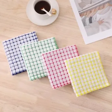 Kitinjoy 8 Pack Cotton Kitchen Dish Cloths - Super Soft