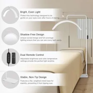 LED Half Moon Lamp for Eyelash Extensions and Makeup