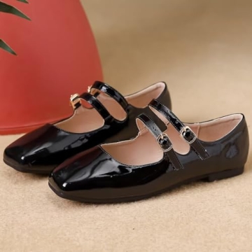 Stylish Stunner Women's Red Mary Jane Flats for Comfort