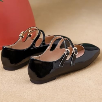 Stylish Stunner Women's Red Mary Jane Flats for Comfort