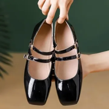 Stylish Stunner Women's Red Mary Jane Flats for Comfort