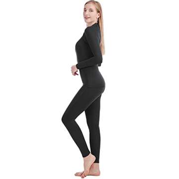 qualidyne Thermal Underwear for Women Long Johns Ultra-Soft Base Layer Pajama Set Winter Cold Weathe...