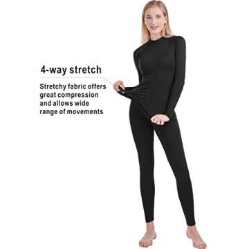 qualidyne Thermal Underwear for Women Long Johns Ultra-Soft Base Layer Pajama Set Winter Cold Weather Top and Bottom